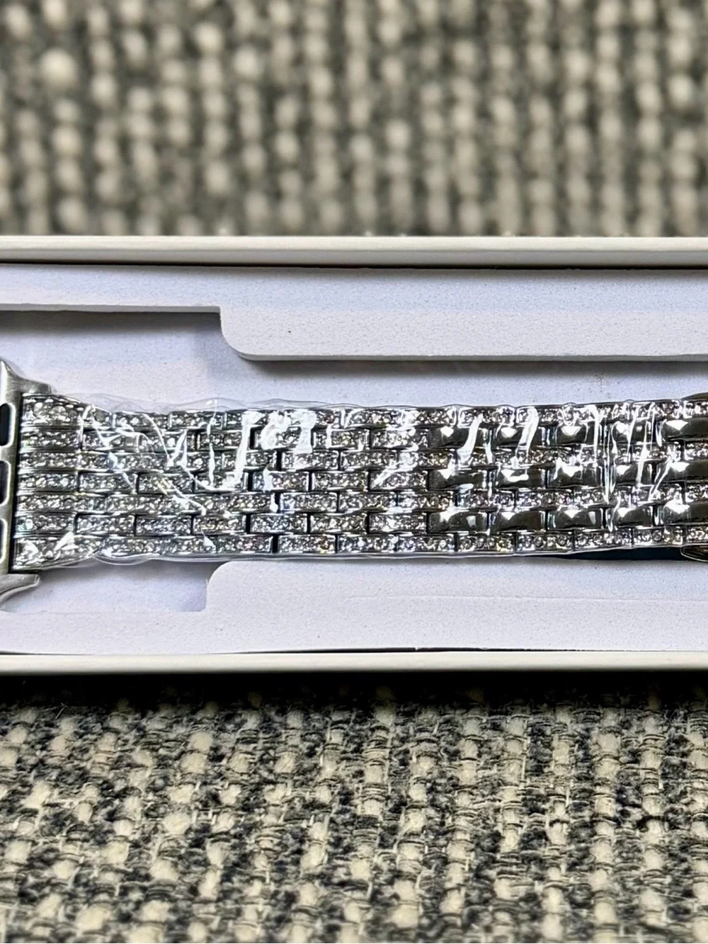 38mm Apple Watch Bling Rhinestone Silver Crystal Bracelet Dressy Strap